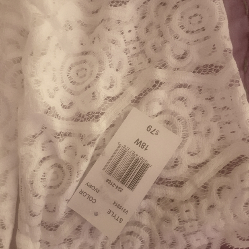 plus size womens white lace dress new w tags